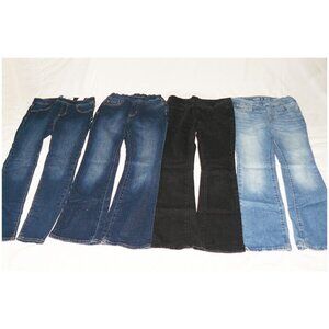 Girls Straight and Flare Leg Jeans, Old Navy lot of 4, SZ 10/12, EUC